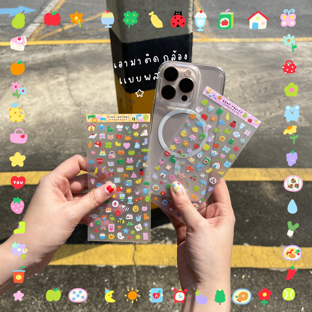สติ๊กเกอร์จิ๋วแปะ แพลนเนอร์ ไดอารี่ DIY ติดกล้องไอโฟน📕🌈 mini tiny sticker planer diary รูปที่ 4