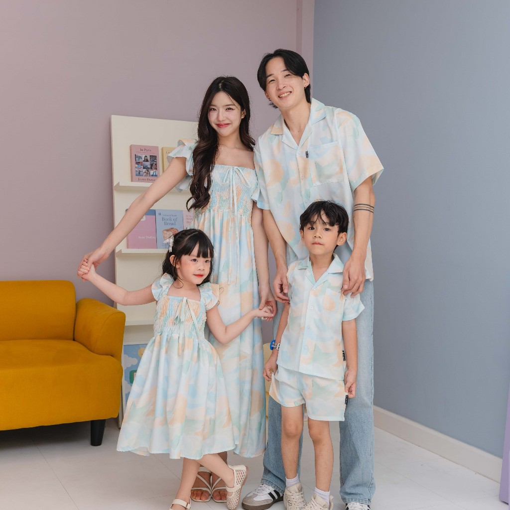 *ใช่โค้ดได้*Minimalpolo ของเด็ก Abby Set เดรสเด็ก ชุดเซ็ท เชิ้ตแขนสั้น ชุดครอบครัว