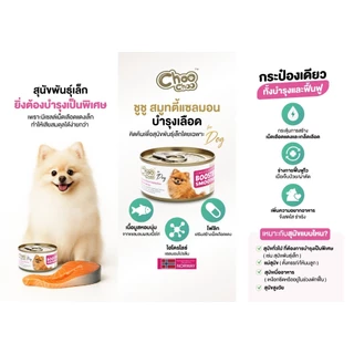 [ส่งฟรี!][ส่งด่วน!] ChooChoo ชูชู สมูทตี้บำรุงเลือด สำหรับสุนัข สูตรปลาแซลมอน ขนาด 80 กรัม แพ็ค 12 กระป๋อง อาหารหมา