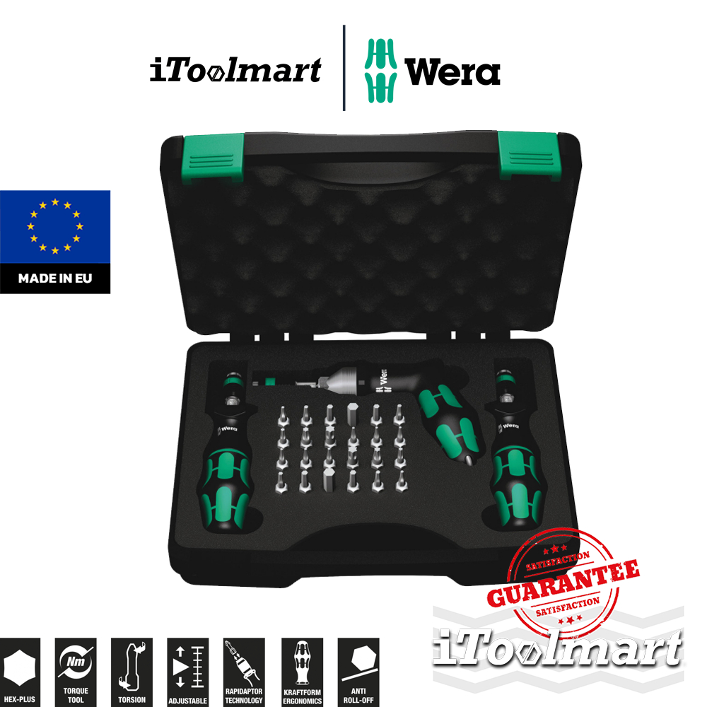 WERA ชุดไขควง 7440/41/42 Kraftform torque screwdriver 05074739001 (27 ชิ้น)