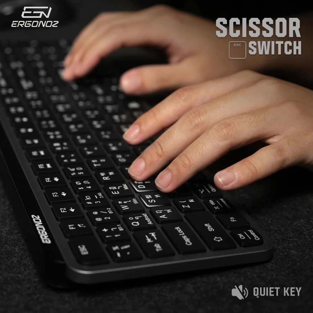 Ergonoz Keyboard KB01 คีย์บอร์ดไร้สาย 2 ระบบ รองรับทั้ง 2.4GHz และ Bluetooth thumbnail 7