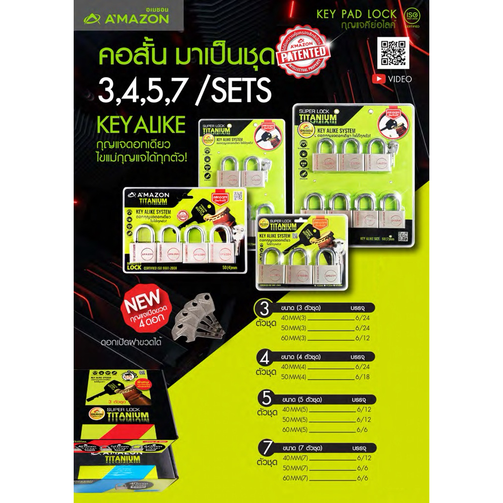 กุญแจ (มาเป็นชุด) amazon