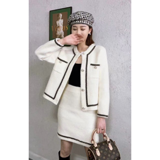 เสื้อคลุมคาร์ดิแกนขนมิ้ง ลุคคุณหนู ใส่ทำงานได้คะ