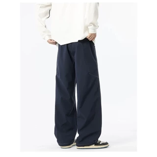 B&R กางเกงลำลอง Casual Pants กางเกงเอวยางยืด การออกแบบเส้น ทรงหลวมใส่แล้วดูผอม รุ่นใหม่ แฟชั่นแมทช์ง่าย