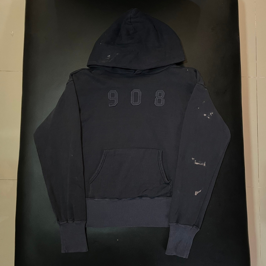 45 rpm Indigo faded hoodie (made in japan)