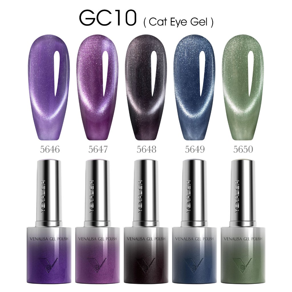 🔥พร้อมส่ง Hema & TPO Free🔥 สีเจล  GC10 Venalisa  เซต 5 สี    10 ml  Hema Free & TPO Free