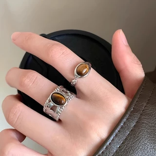 แหวน ring แฟชั่นสำหรับผู้หญิง สไตล์เกาหลี สำหรับผู้หญิง แฟชั่น คุณภาพสูง หลากสี ins ทรงกลม มินิมอล ใหม่ คุณภาพสูง COD