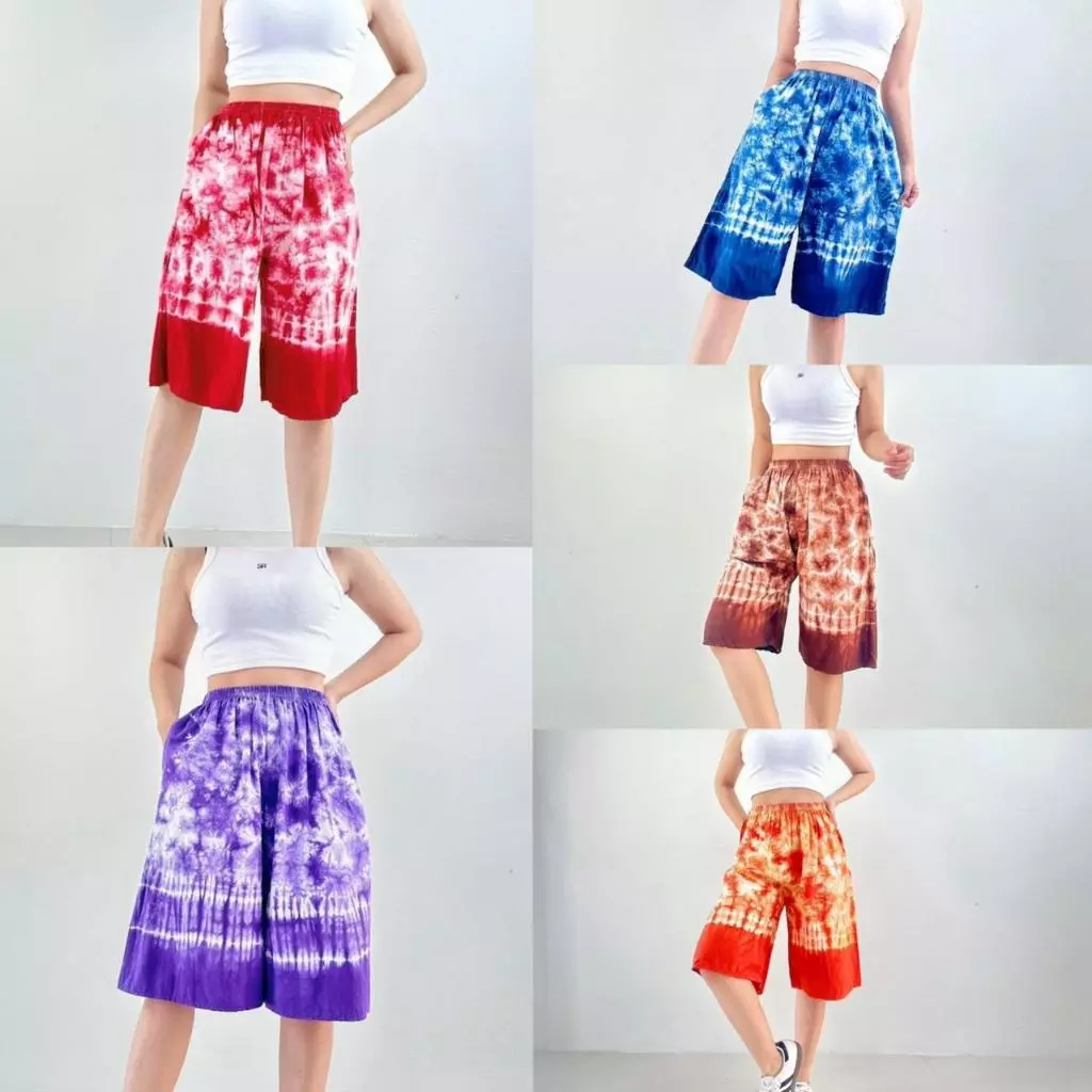 างเกงขาสั้นมัดย้อม29บาท คละลาย ฟรีไซส์Unisex thumbnail 8