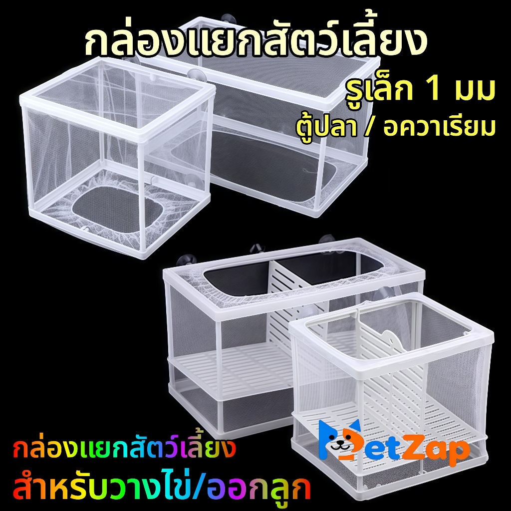 【HS】กล่องเพาะพันธุ์ปลา ตะข่ายแยกปลา มีแผ่นกั้น ตู้ฟักไข่ แยกลูกปลา กันปลาใหญ่กิน อุปกรณ์ตู้ปลา 2 ขนาด CW-007