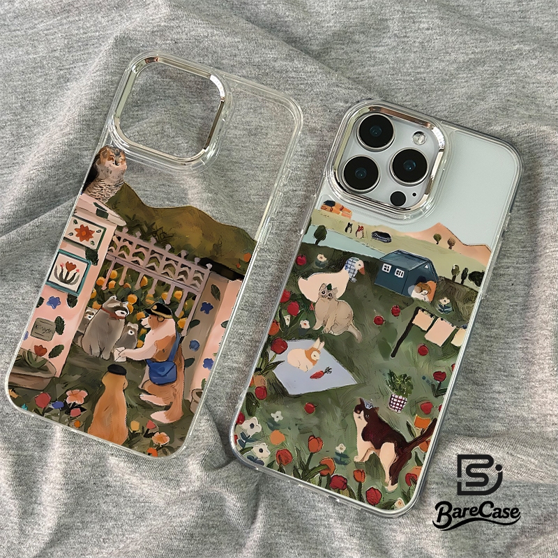 สำหรับ iPhone 11 13 Case FOR เคสไอโฟน14 15 12 pro max 7 8 14 15 Plus X XR XS Max สัตว์การ์ตูน รุ่น TPU โปร่งใส SOFT เคส