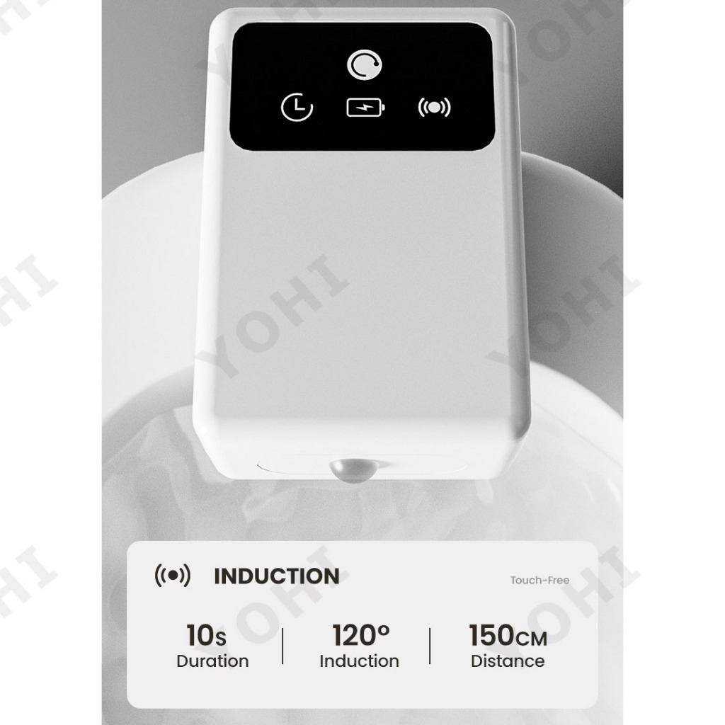 YOHI น้ำพุแมวไร้สายอัตโนมัติ ระบบเซนเซอร์ ระบบน้ำไหลเงียบ น้ำพุแมวไร้สาย น้ำพุแมวใส่ถ่าน สองโหมดการทำงานฟรี รูปที่ 5