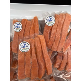 (แพค3ทรีโอ)ปลาแซลมอนหั่นชิ้นไร้ก้าง(100กรัม 15ชิ้น)