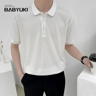 BU เสื้อโปโลแฟชั่นของผู้ชายคนนี้ หลวมง่ายอินเทรนด์ และสบาย ๆ