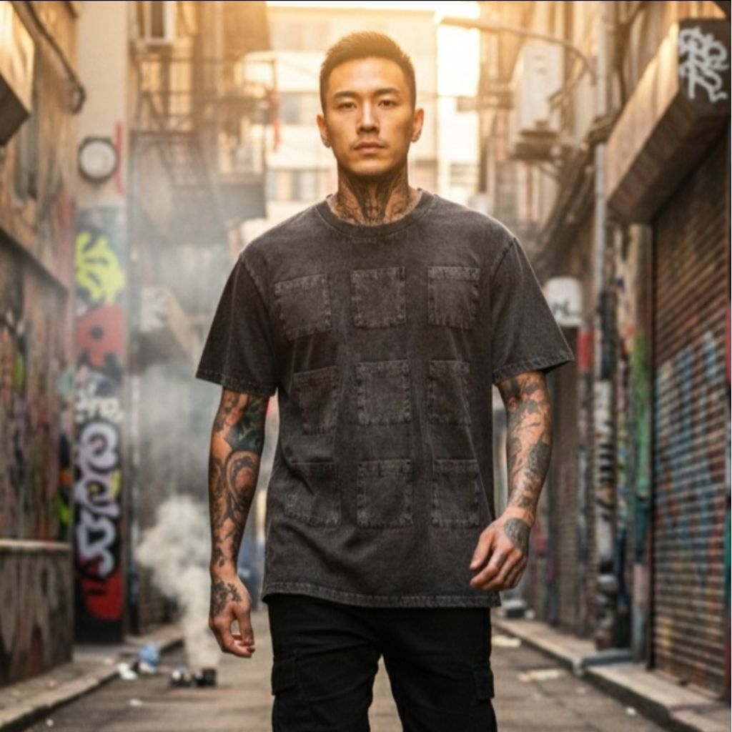 FifthYork Oversized T-shirt Vintage เสื้อยืดฟอกเฟด 4แบบ 4สไตล์