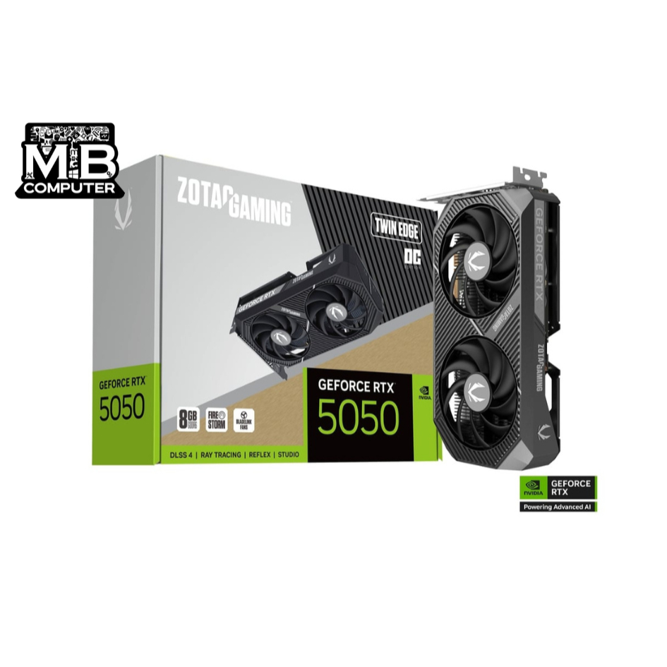 VGA (การ์ดแสดงผล) ZOTAC GAMING GEFORCE RTX 5050 TWIN EDGE OC - 8GB GDDR6 (3Y)