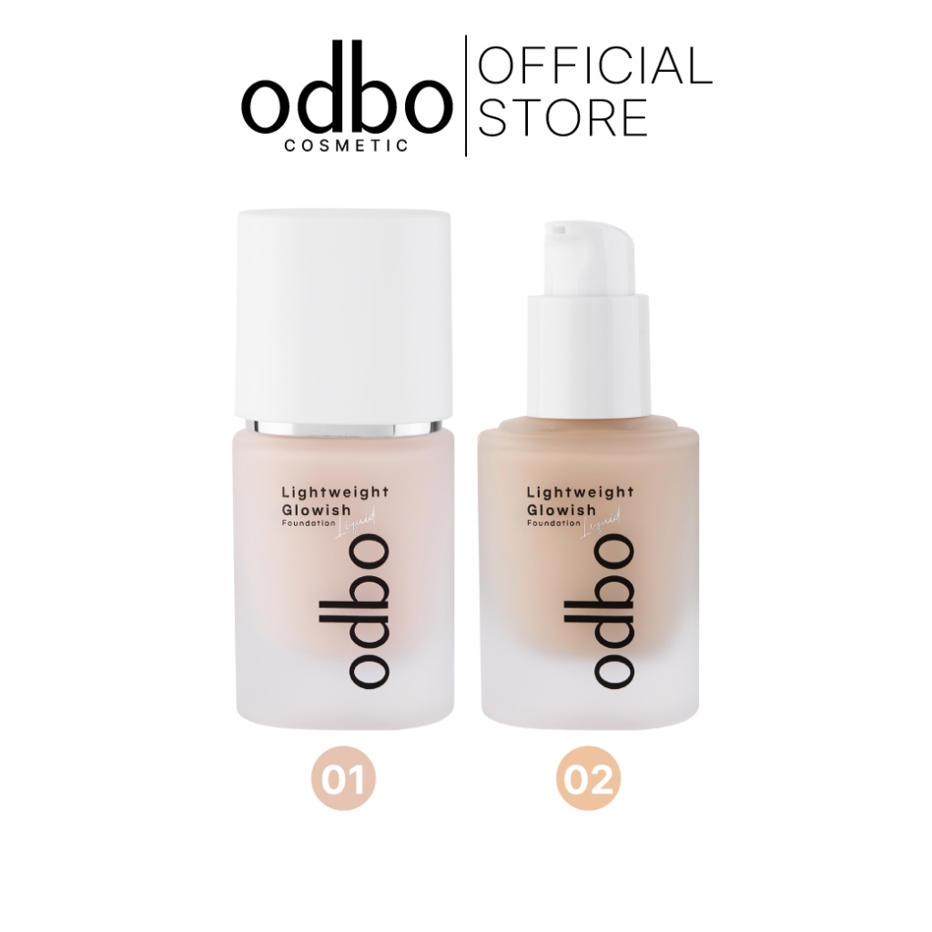 ODBO (NEW!! รองพื้นสูตรโกลว์ ) LIGHTWEIGHT GLOWISH LIQUID FOUNDATION OD4014