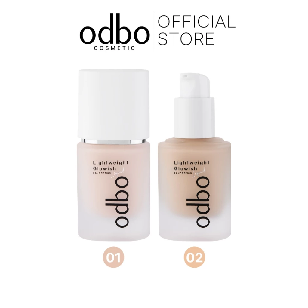 ODBO (NEW!! รองพื้นสูตรโกลว์ ) LIGHTWEIGHT GLOWISH LIQUID FOUNDATION OD4014