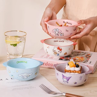 [ของแท้] Sanrio ชามหูจับ ซานริโอ กล่องสวย BPA Free - ใช้ได้สำหรับเด็ก ของขวัญน่ารัก ส่งฟรี ด่วน