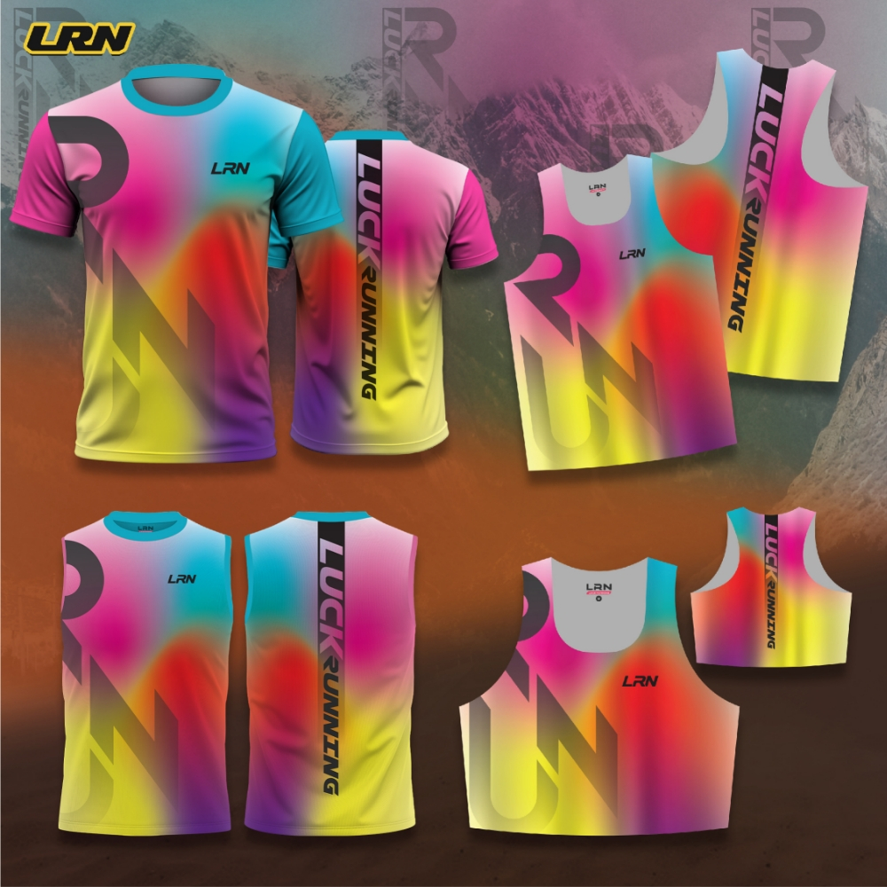 เสื้อวิ่งพิมพ์ลาย LRN เนื้อผ้า Super Air Flow (SF21)