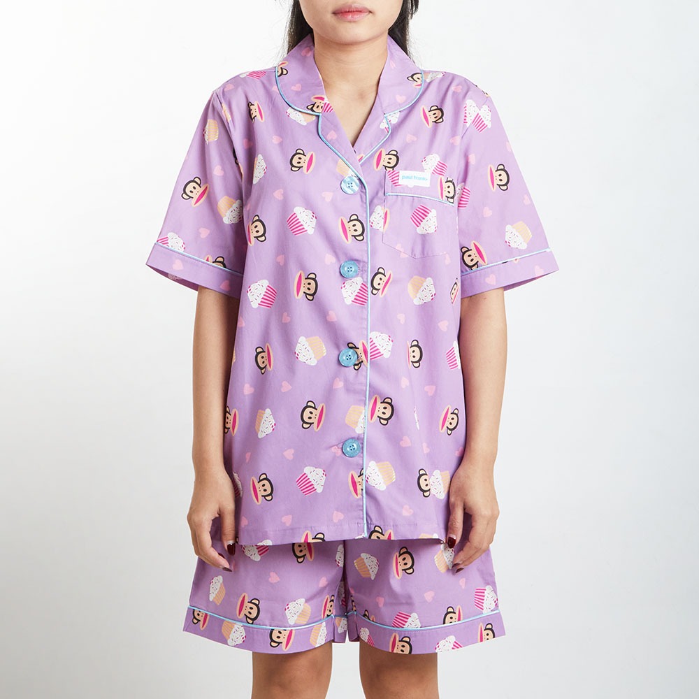 PAUL FRANK ชุดนอนกางเกงขาสั้นใส่ได้ทั้งชายและหญิง JULIUS CUPCAKE SHORTS SET