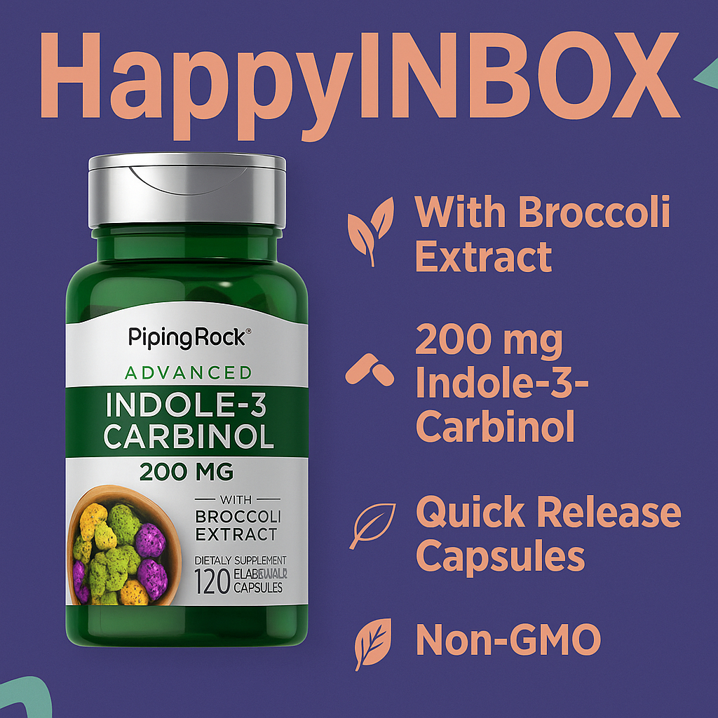 Piping Rock Indole-3 Carbinol 200 mg บร็อคโคลีสกัดเข้มข้น เสริมสมดุลภายใน 120 แคปซูล