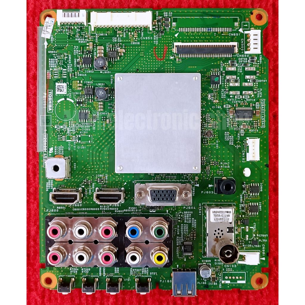 เมนบอร์ดทีวี TOSHIBA รุ่น 32PB200T พาสบอร์ด V28A001425A1/V28A00145301