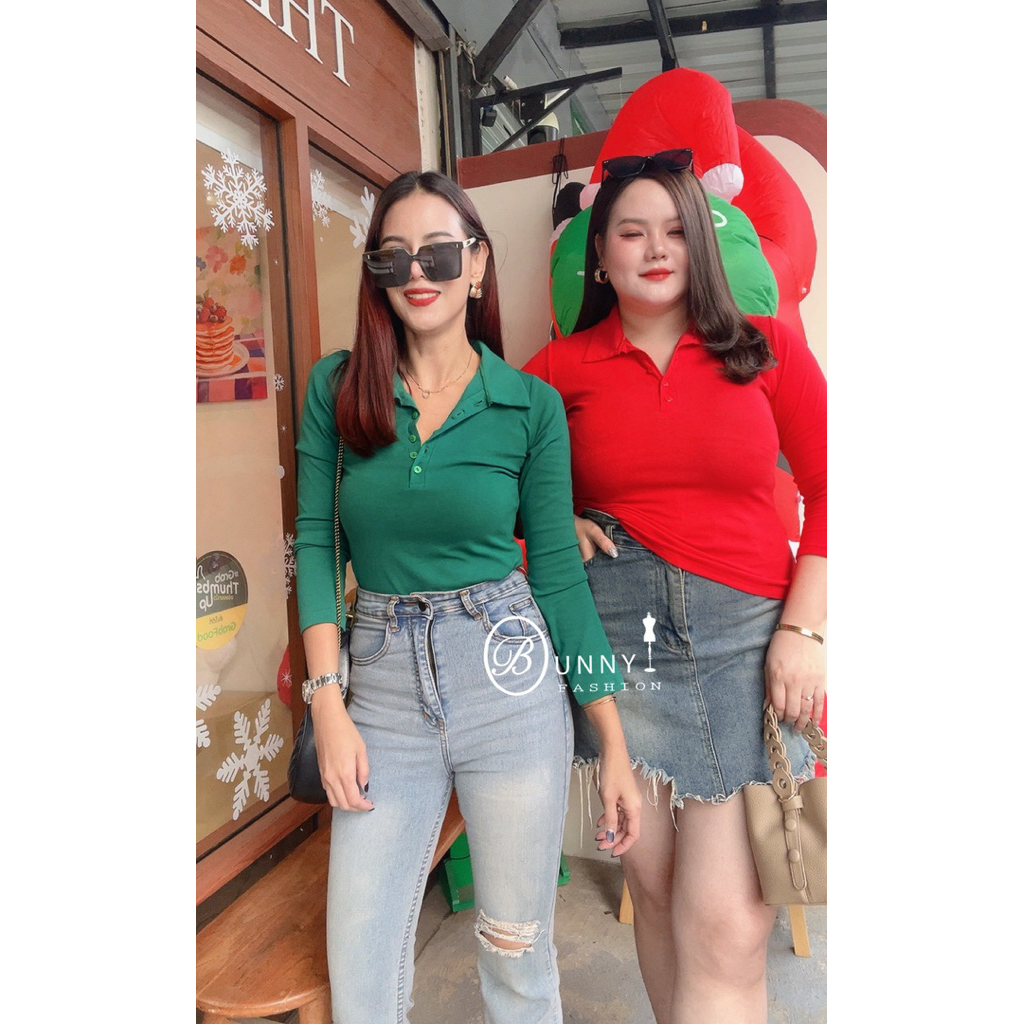A212 BunnyFashion เสื้อคอปก กระดุม ทรงเข้ารูป เนื้อผ้า Cotton Spring มี 3 ไซส์