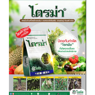 ไตรม่า 500 กรัม ไตรโคเดอร์มา แอสเพอร์เรียลลัม สายพันธุ์ ทีเอสที-032 สร้างสารเพื่อยับยั้งการเจริญของเชื้อราสาเหตุโรคพืช
