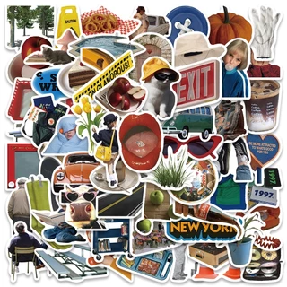 Hot💥จัดส่งจากประเทศไทย💥สีชมพูsticker INS สติกเกอร์ กันน้ํา สติกเกอร์สําหรับกระเป๋าเดินทางเคสโทรศัพท์แล็ปท็อปโน้ตบุ๊
