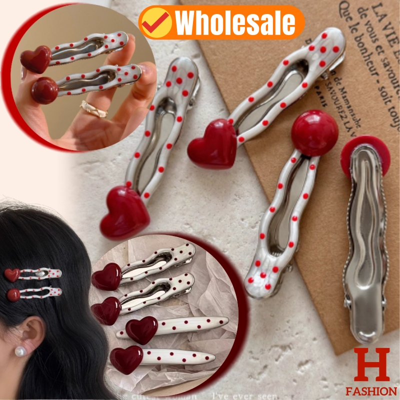 พร้อมส่ง กิ๊ฟติดผมลายหัวใจ มี2แบบให้เลือก น่ารักสไตล์เกาหลีมาก -VO-50