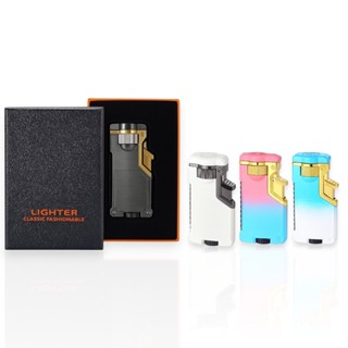 ไฟแช็กเรืองแสง ไฟฟู่ เติมแก๊สได้ ปรับไฟได้ เปลวไฟแรง กันลม ว…