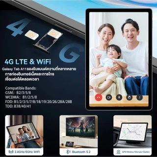 Tablet A11 Ultra แท็บเล็ตอัจฉริยะ 16GB+1TB ซอฟต์แวร์สำนักงาน 10.1 นิ้ว เกมบันเทิง Android 15 เมนูภาษาไทย Dual SIM 5G