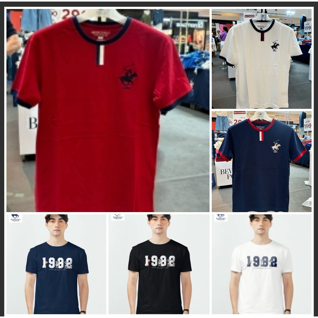 เสื้อยืดBeverly Hills Polo Club เสื้อโปโลแขนสั้น Classic Bear