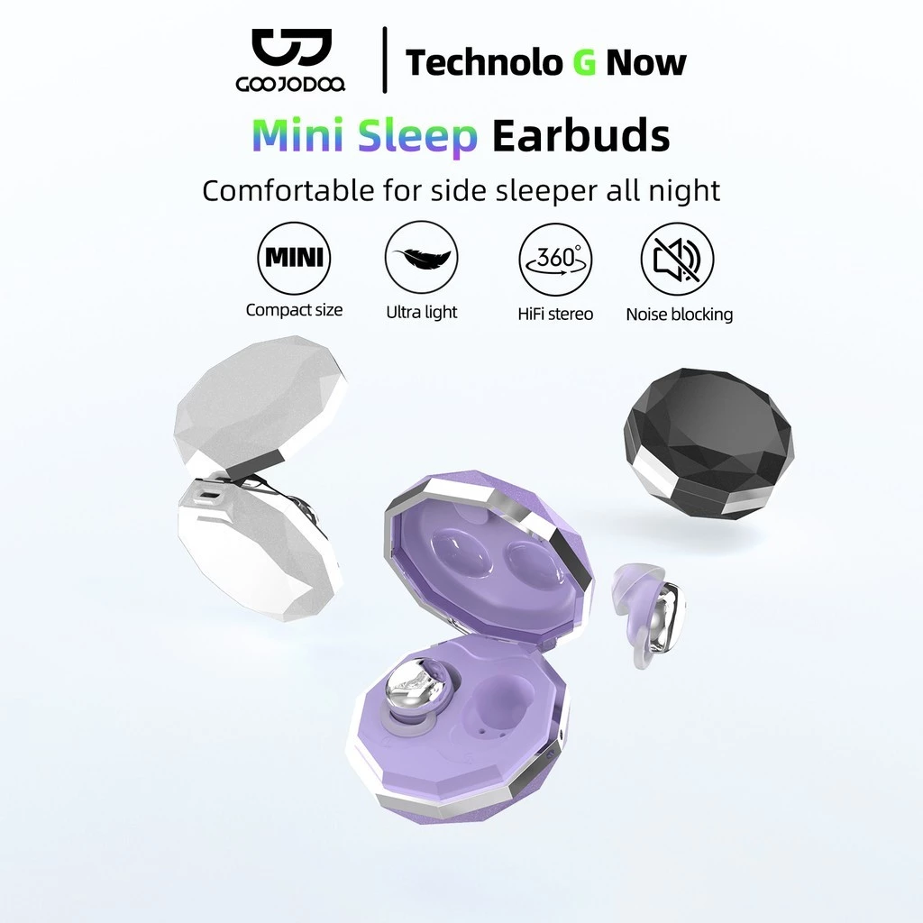 GOOJODOQ J231 หูฟังไร้สาย หูฟัง Bluetooth 5.3 หูฟังสำหรับการนอน การลดเสียงรบกวน หูฟังบลูทูธ