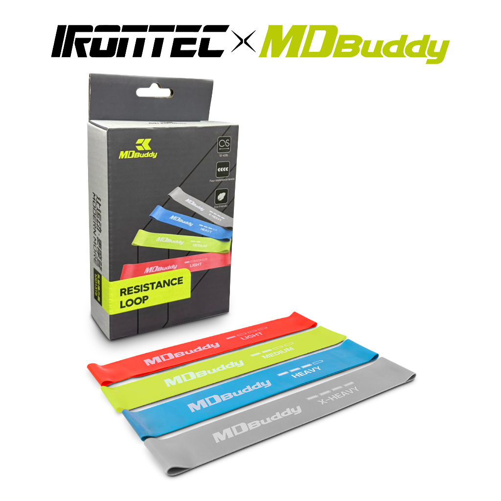 MDBuddy ชุดยางยืดออกกำลังกาย แบบบาง Resistance Band 3 ขนาด (MD1319) - เครื่องออกกำลังกาย แบรนด์ IRONT