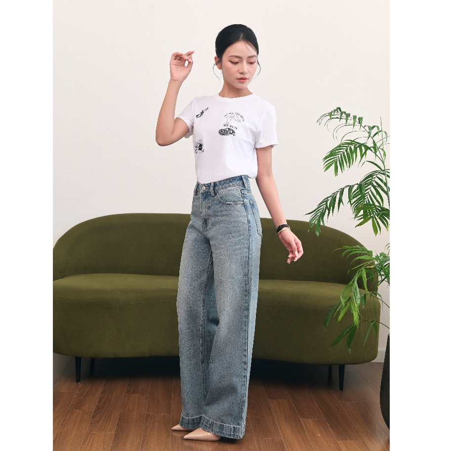 Easy Denim WIDE LEG - JN7063 Dark Blue