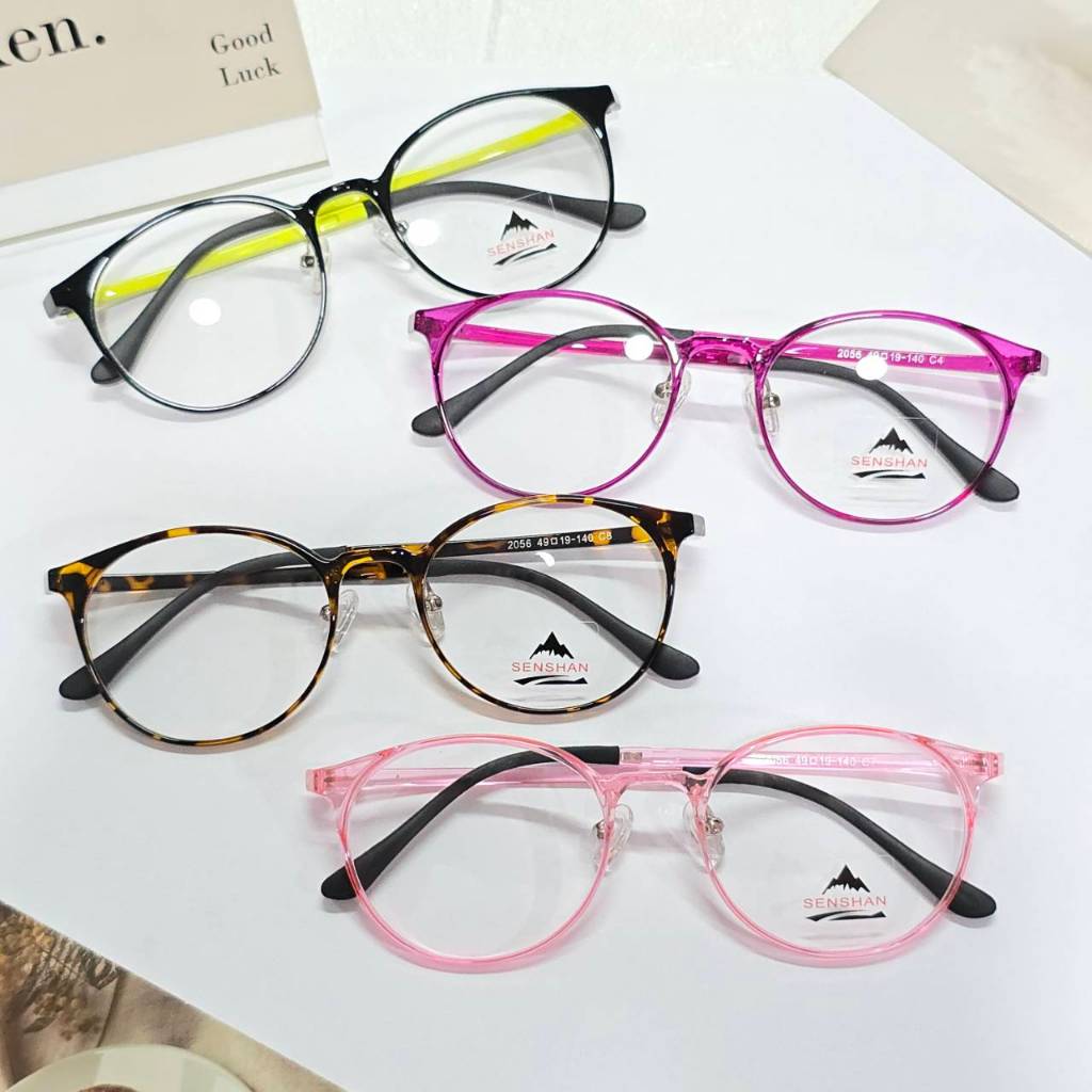PAKPAO EYEWEAR รุ่น2056 กรอบแว่นตาวัสดุ TR90(พลาสติกเกรดพรีเมี่ยม) น้ำหนักเบา ยืดหยุ่นได้ ทนทาน แข็งแรง