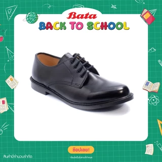 *Best Seller* Bata บาจา รองเท้านักเรียน นักศึกษา หนังPVC ผูกเชือก ทางการ สำหรับผู้ชาย รุ่น Campus สีดำ 8216780