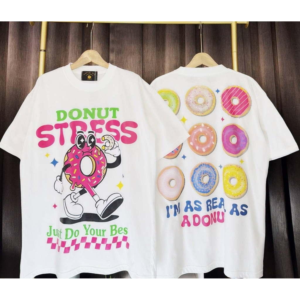 💢เสื้อยืด โอเวอร์ไซร์💢APPLE PIE มือ2 เทียบ1