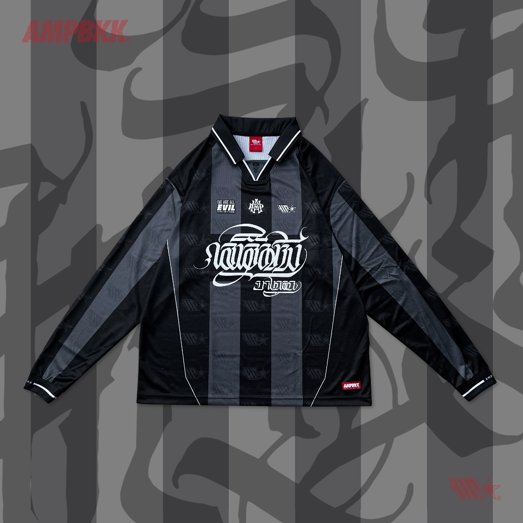A.M.P. "CALLIGRAPHY" L/S FOOTBALL JERSEY