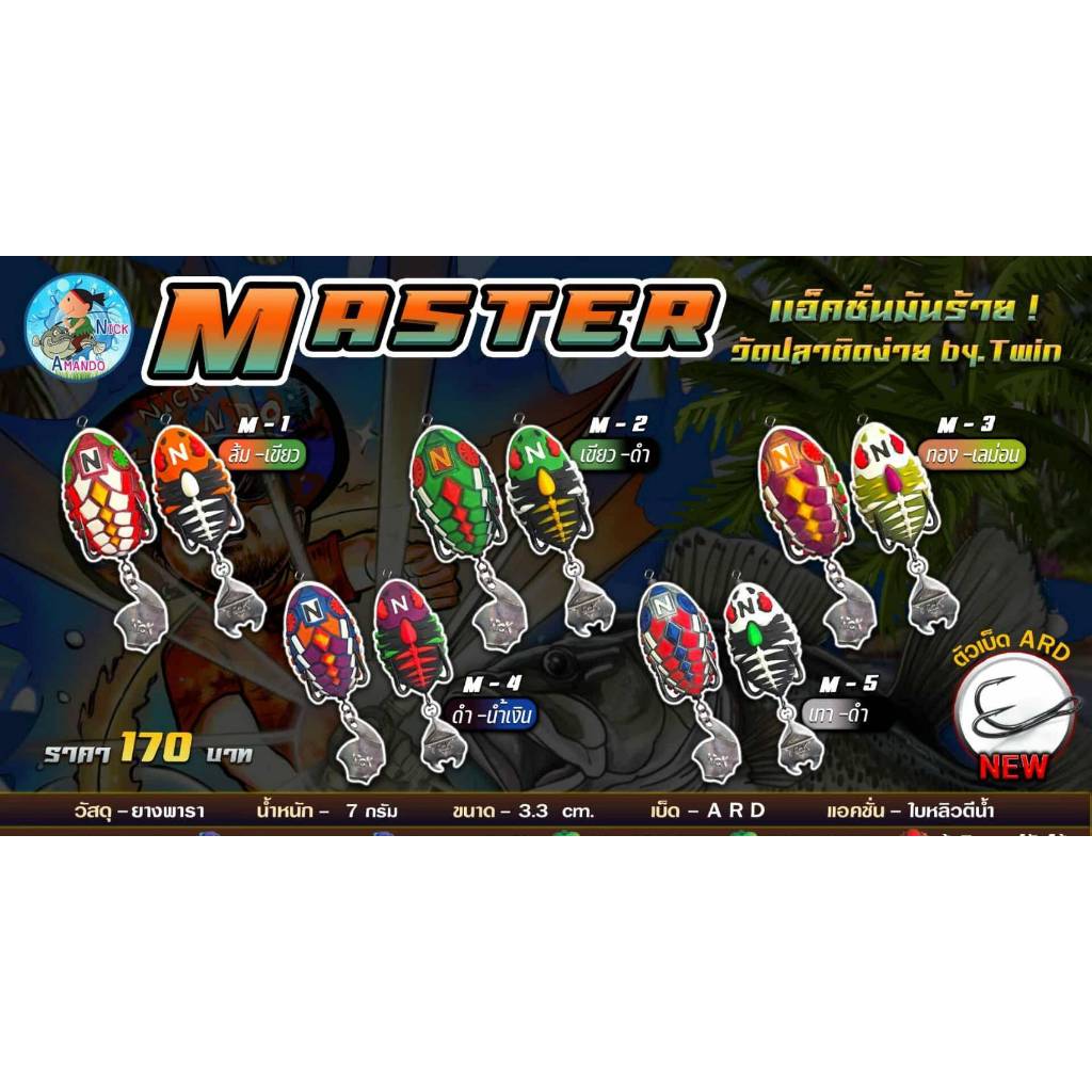 กบยางmaster  กบยางมาสเตอร์ อาร์มันโด้ กบยางทวินอาร์มันโด้ กบยางทวินน้านิกอาร์มันโด้ ในแพ็คมี2ตัว ของแท้