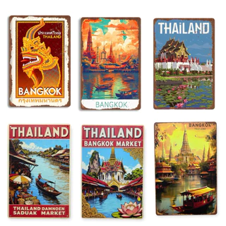 ป้ายสังกะสี ป้ายวินเทจ รถตุ๊กๆ ไทยแลนด์