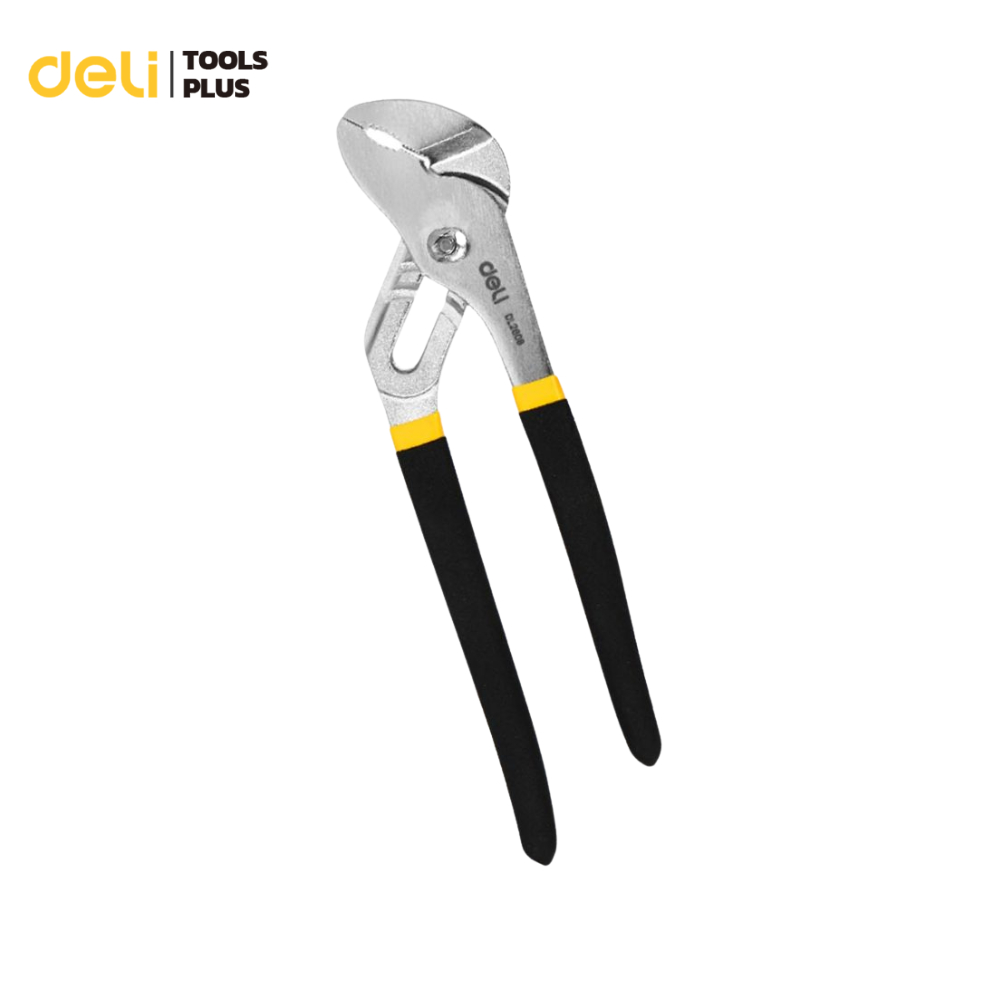 Deli คีมจับท่อ คีมคอม้า 8 10 12 นิ้ว ขยายปากได้ ถอดปั้มน้ำ จับแป๊ป เหล็กคุณภาพสูง แข็งแรง ทนทาน Pump Pliers