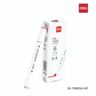 Deli ปากกามาร์คเกอร์ 2หัว ทรงสามเหลี่ยม No.70803A / ด้าม