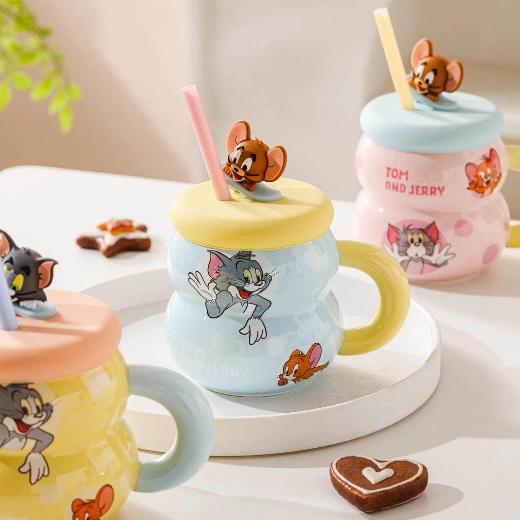 【ของแท้】Tom and Jerry แก้วรูปน้ำเต้ามีฝา แก้วการ์ตูนน่ารัก 530ml แถมหลอด กล่องสวยงาม ของขวัญวันหยุด ใช้ทุกวัน ส่งฟรี thumbnail 7