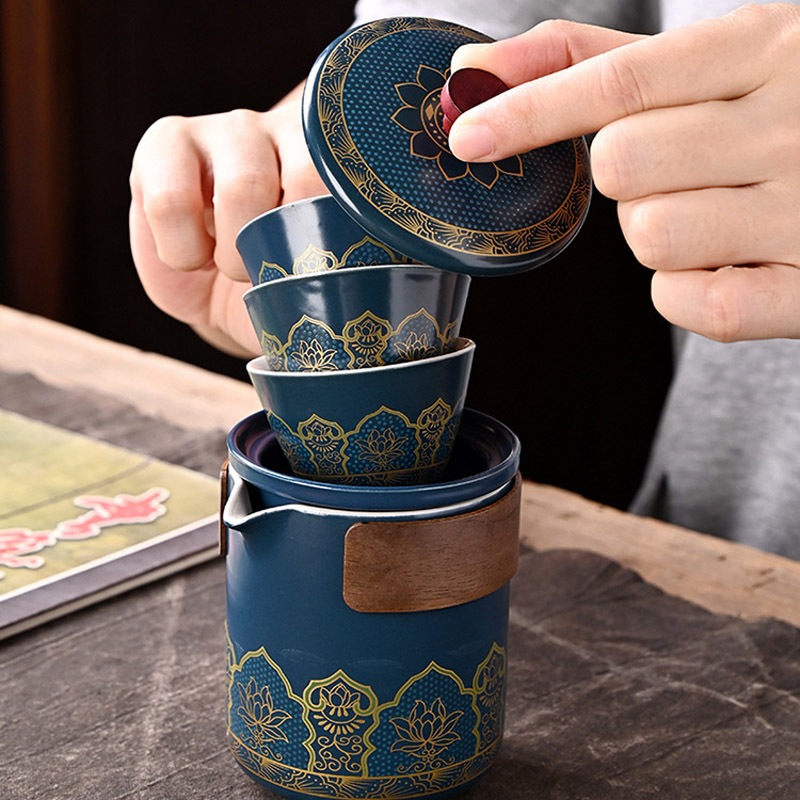 ชุดกาน้ำชา กาน้ำชาเซรามิค ชุดของขวัญ ชุดชงชาเซรามิค ชุดกาน้ําชาพอร์ซเลน ของขวัญพิเศษ ของขวัญวันเ - รูปที่ 6