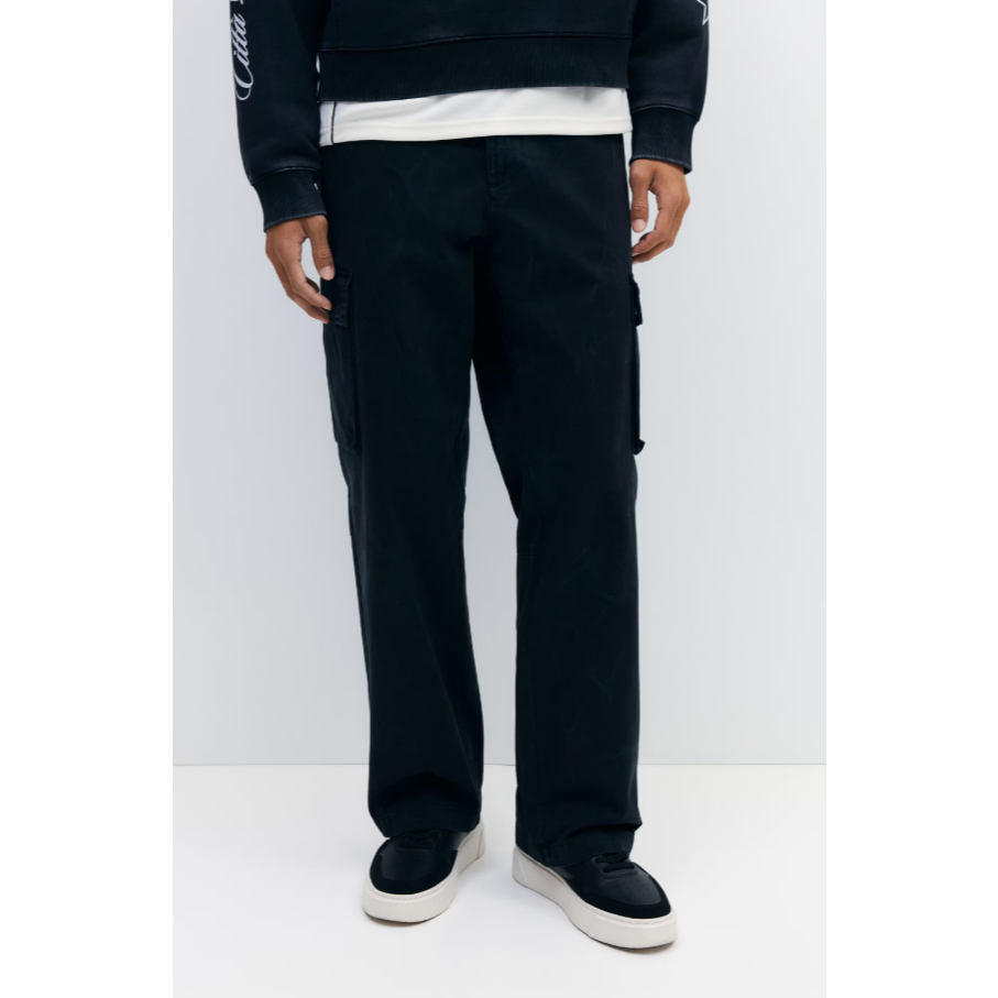 H&M(เอชแอนด์เอ็ม) กางเกงคาร์โก้ทรงสบาย Men Relaxed Fit Cargo trousers 1314121_1 - รูปที่ 4
