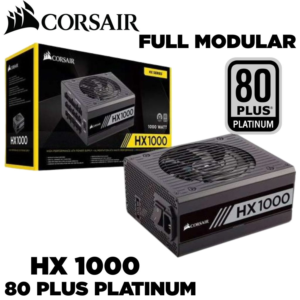 POWER SUPPLY (อุปกรณ์จ่ายไฟ) CORSAIR HX1000 - 1000W 80 PLUS PLATINUM (CP-9020139-NA)