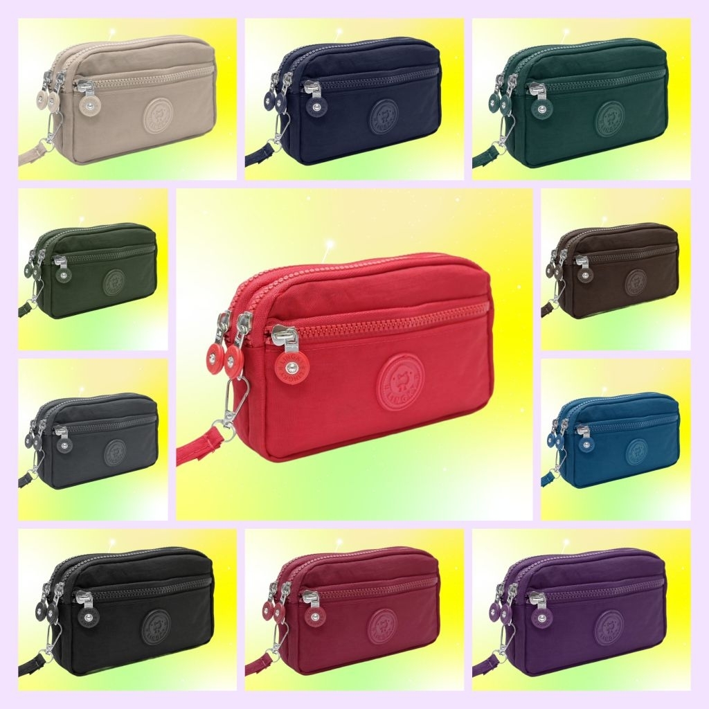 😍กระเป๋าสตางค์ใบยาว 3 ซิป ขนาด 7 นิ้ว😍กระเป๋าใส่เหรียญ ใส่ธนบัตรแบบไม่ต้องพับ ใส่โทรศัพท์ได้ ผ้าร่มกันน้ำ มีสายคล้องมือ - รูปที่ 6