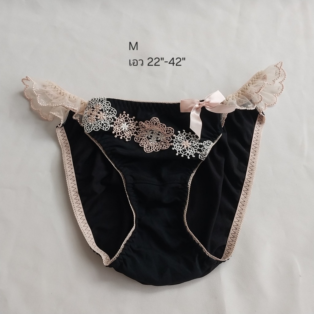 M / Tutu anna กางเกงในนำเข้าจากญี่ปุ่น ผ้าลูกไม้น่ารัก สีดำ